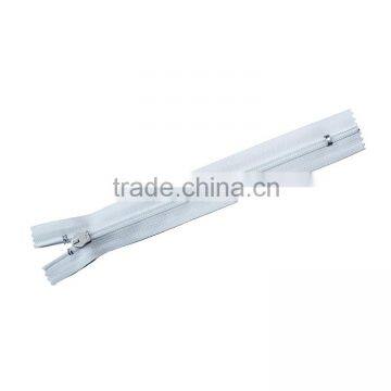 White Nylon Zipper With Metal Puller photo-3