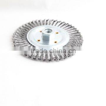 Twist knot wheel brushes