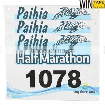 Number Colorful 1 to 1000 Waterproof Printable Sport Marathon Custom Tyvek Running Bibs For Races