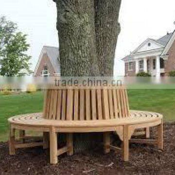 Solid wood Outdoor / Garden Furniture Set - Tree Bench