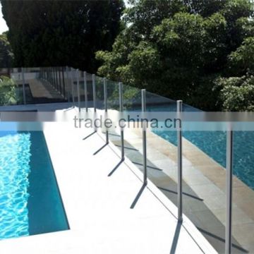 Safety tempered outdoor glass fence