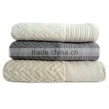 cotton herringbone design jacquard towel sets