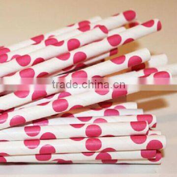 Colorful party decorative paper drinking straw