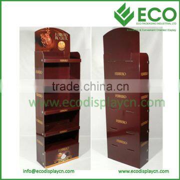 Customized Branded 5 Shelves Chocolate Corrugated Display Stands Wholesale