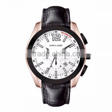 2016 Elegance Sapphire Chronograph 5 ATM Waterproof Black Watches For Men