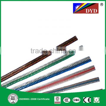 Colorful Speaker Electrical Wire Bare Copper Conduct PVC Insulation Two Parallel Cable