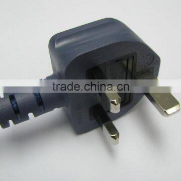 SASO standard 3pin 3-13A/ 250V PVC non-rewireable electrical plug