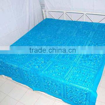 Indian Bedspread Cotton Throw Embroidery Bedding Set from India