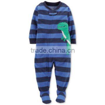 Wholesale Polar Fleece Baby Boys Applique Embroidery Coverall Romper