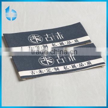 custom original cotton tape silk screen printing deep blue for cotton jacket