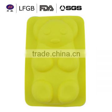 With stock !high quality food grade teddy bear shape silicone cake mould