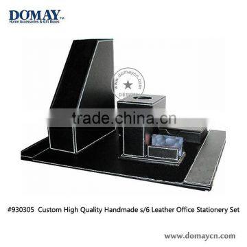 Classical design web selling leatherette office stationery set, Mail-order packing desktop organizer set