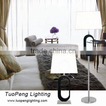 hotel lighting steel and wooden table lamp for hotel