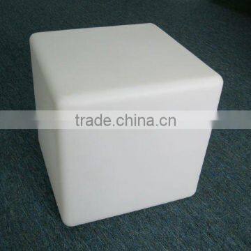 outdoor use villa led fashion plastic square white chair with remote control