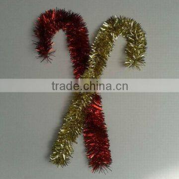 HOT SALE! 24 inch Christmas Craft Foil Tinsel Candy Cane, Christmas Ornaments for Christmas Tree Hanging Decorations.