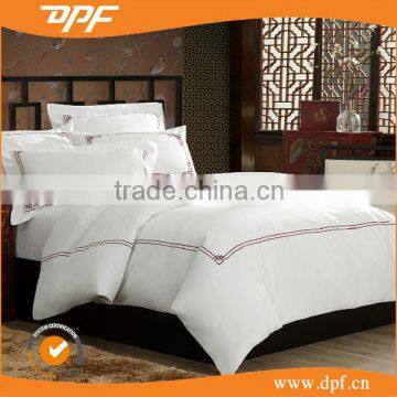 Hotel White Embroidered fabric wholesale comforter sets bedding hotel bedspreads Bed Set