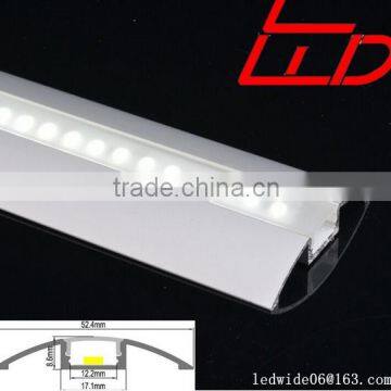 New design semi-round silver anodized aluminum led strip fixtrue channel with acrylic cover