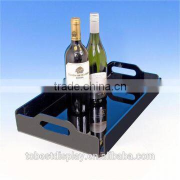 high polish customized acrylic trays wholesale/acrylic serving tray/acrylic tray for food and cosmetic