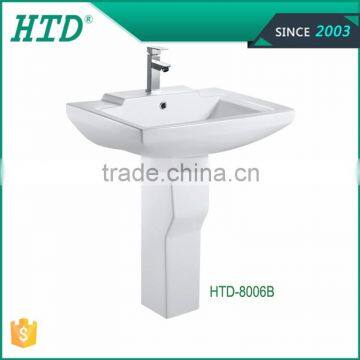 HTD-8006B Ceramic washing basin with pedestal