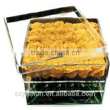 Clear acrylic flower box with Lid