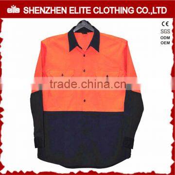 wholesale custom construction hi vis long sleeve shirt