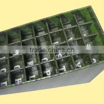 Display shelf with color cardboard for card sleeve