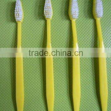 Disposable hotel toothbrush manufacturer yellow toothbrush