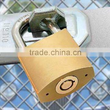 60mm Double Locking Mechanism Tunular Key Brass Padlock