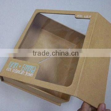 kraft book shape foldable pacakging box