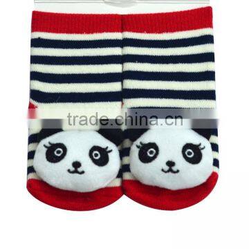 100% Cotton Material and Knitted Technics non skid slipper socks