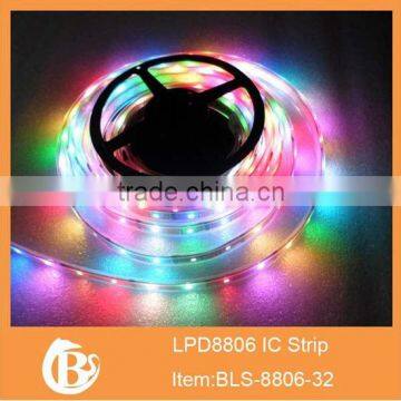 Multicolour led strip,promotion packing 5m DC12v waterproof IP68 smd 5050 lpd8806 rgb led strip