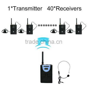 Professional Wireless Tour Guide System (1 transmitter and 40 receivers)