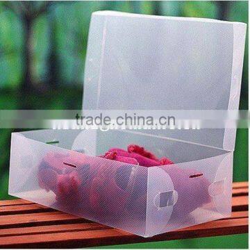 CLEAR plastic shoes box FOLDABLE storage box for SHOES lady's size 25x15x10cm