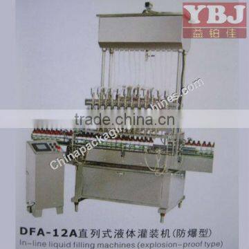 In-line liquid pouch filling machine