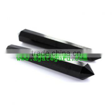 Wholesale massage wands :Black Tourmaline 16 facets wands