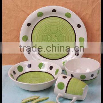 Dots Design Stoneware Tableware Made in China 16pcs Ceramic Dinnerware and Stoneware Dinner Set photo-4