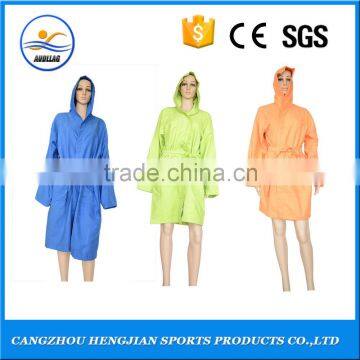 2016 New design mature microfiber long bathrobe