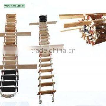 Wooden marine ladder pilot's ladder