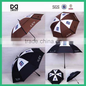 manual 68-inch oversize windproof customized golf avdvertising umbrella