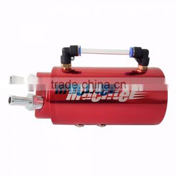 New Universal Car Racing Engine Oil Catch Tank Can Reservoir Red Round + Hose photo-4