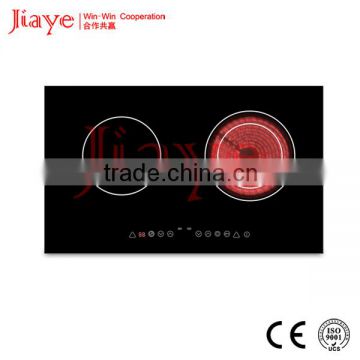 Ceramic plate induction cooker/Schott plate induction & ceramic hob double burner JY-ICD2002