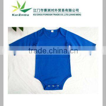 100% Cotton Long Sleeve Blue Baby Boy Romper