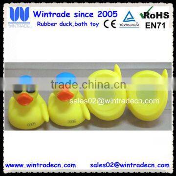 Swimming cap rubber duck race weighted pvc duck