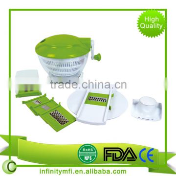 2016 Best Sale Spinner and Slicer Set Salad Mixer And Slicer Salad Spinner