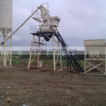 hzs35 low mini concrete mixing plant for South America