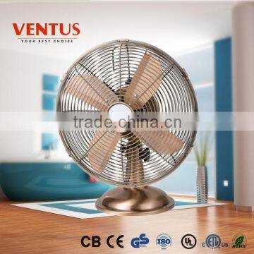 12" Golden Classical and elegant Decorative desk fan