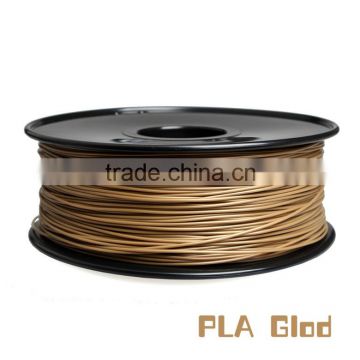 for large 3d printer used pla filament 5kg/roll wholesale price good quality pla plastic 3D printer Golden Color