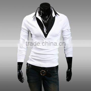 New Luxury Stylish Mens Slim Fit Long Sleeve Casual T-Shirts