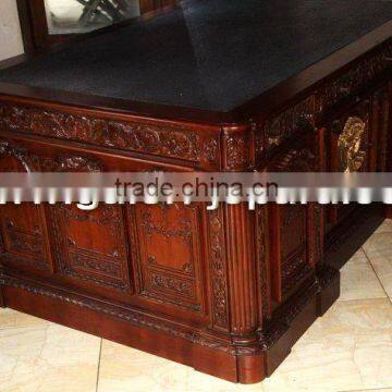 Wooden Antique Furniture - Office President Desk - Partner Table Furniture Manufacturer