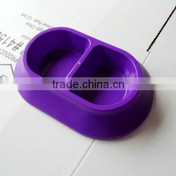 2-section plastic pet bowl